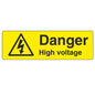 Danger Warning Stickers (100mm x 50mm) Health And Safety Warning Sticker Latex Printed MARK001B -015B