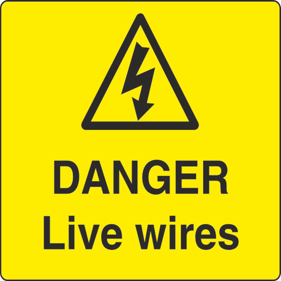 Danger 75mm x 75mm Stickers Health Safety Warning Sticker Latex Printed WARN087C-287C