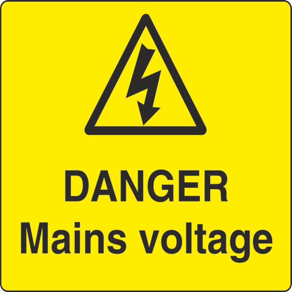 WARN087-287 Danger Sticker Various Designs and Sizes Available