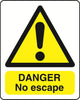 WARN036-236 Warning A5 stickers (2x148mm X 210mm) Health And Safety Warning Sticker Latex Printed