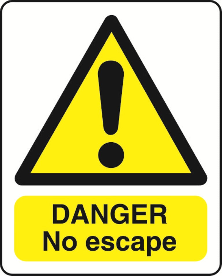 WARN036-236 Warning A5 stickers (2x148mm X 210mm) Health And Safety Warning Sticker Latex Printed