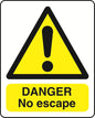 WARN036-236 Warning A6 stickers (2 x105mm X 148mm) Health And Safety Warning Sticker Latex Printed