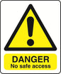 WARN036-236 Warning A6 stickers (2 x105mm X 148mm) Health And Safety Warning Sticker Latex Printed