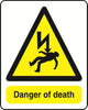 WARN036-236 Warning A5 stickers (2x148mm X 210mm) Health And Safety Warning Sticker Latex Printed