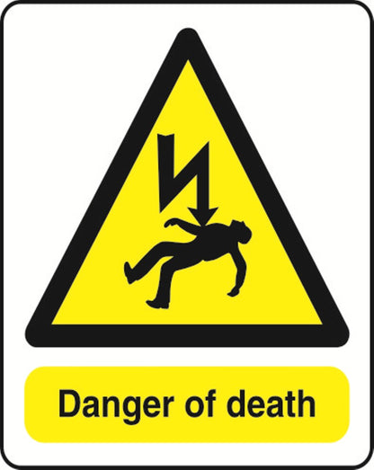 WARN036-236 Warning A5 stickers (2x148mm X 210mm) Health And Safety Warning Sticker Latex Printed