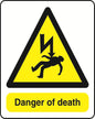 WARN036-236 Warning A6 stickers (2 x105mm X 148mm) Health And Safety Warning Sticker Latex Printed