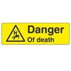 Danger Warning Stickers (100mm x 50mm) Health And Safety Warning Sticker Latex Printed MARK001B -015B