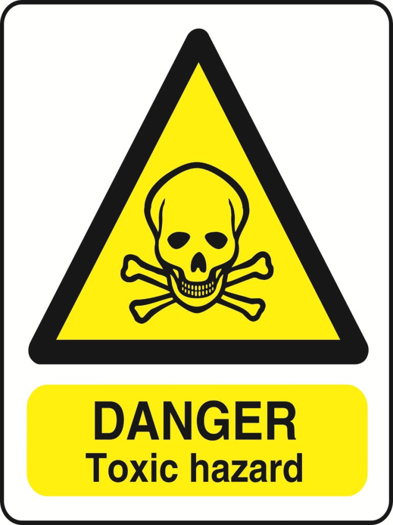 WARN036-236 Warning A5 stickers (2x148mm X 210mm) Health And Safety Warning Sticker Latex Printed