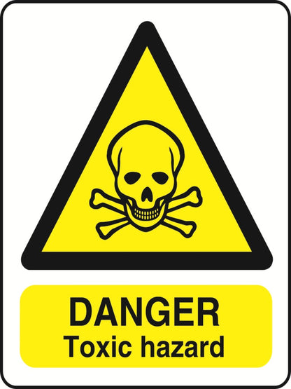 WARN036-236 Warning A5 stickers (2x148mm X 210mm) Health And Safety Warning Sticker Latex Printed