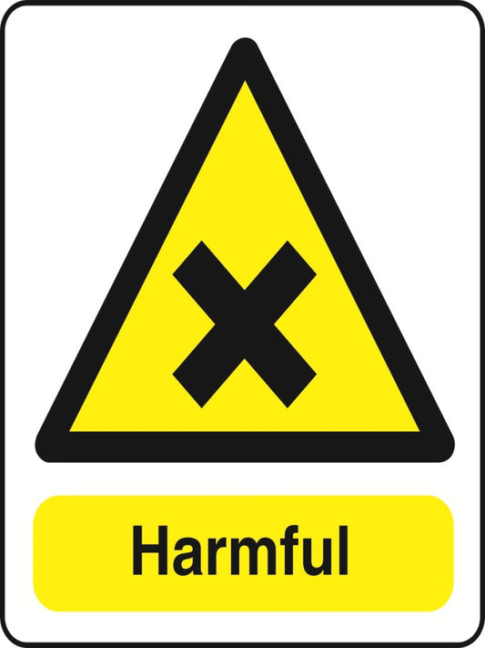 WARN237-291 Warning A5 stickers (2x148mm X 210mm) Health And Safety Warning Sticker Latex Printed