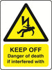 WARN237-291 Warning A5 stickers (2x148mm X 210mm) Health And Safety Warning Sticker Latex Printed