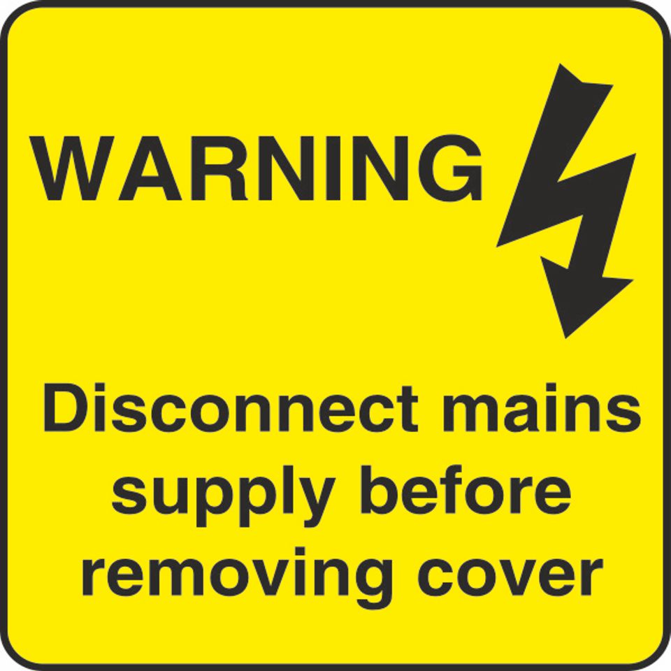 Danger Sticker 50mm x 50mm Health Safety Warning Sticker Latex Printed WARN087B-287B
