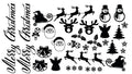 XMASC01-06 Christmas Santa Sticker Sheet Decal Xmas Wall Self Adhesive Vinyl Various Designs Available