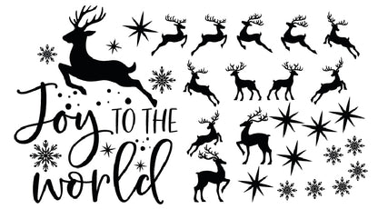 Christmas Santa Sticker Sheet Decal Xmas Wall Self Adhesive Vinyl Various Designs Available