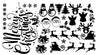 Christmas Santa Sticker Sheet Decal Xmas Wall Self Adhesive Vinyl Various Designs Available