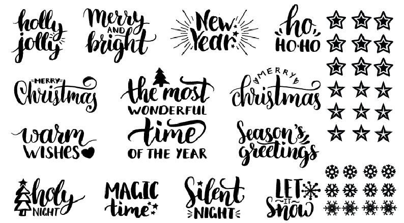 XMASC01-06 Christmas Santa Sticker Sheet Decal Xmas Wall Self Adhesive Vinyl Various Designs Available