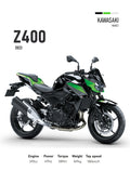 Kawasaki Z400 (2023) Motorbike Poster Printed | Premium Waterproof & Tear Resistant Full Colour Posters
