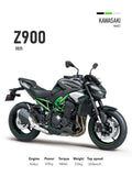 Kawasaki Z900 (2025) Motorbike Poster Printed | Premium Waterproof & Tear Resistant Full Colour Posters