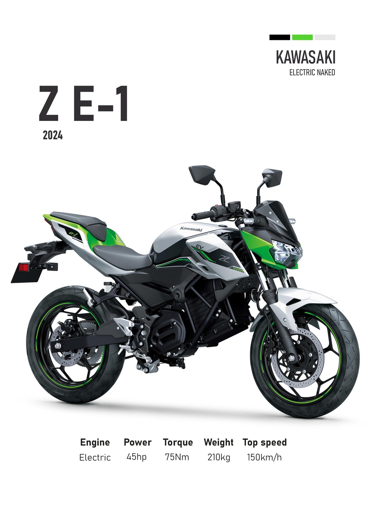 Kawasaki ZE1 (2024) Motorbike Poster Printed | Premium Waterproof & Tear Resistant Full Colour Posters