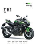 Kawasaki Z H2 (2025) Motorbike Poster Printed | Premium Waterproof & Tear Resistant Full Colour Posters