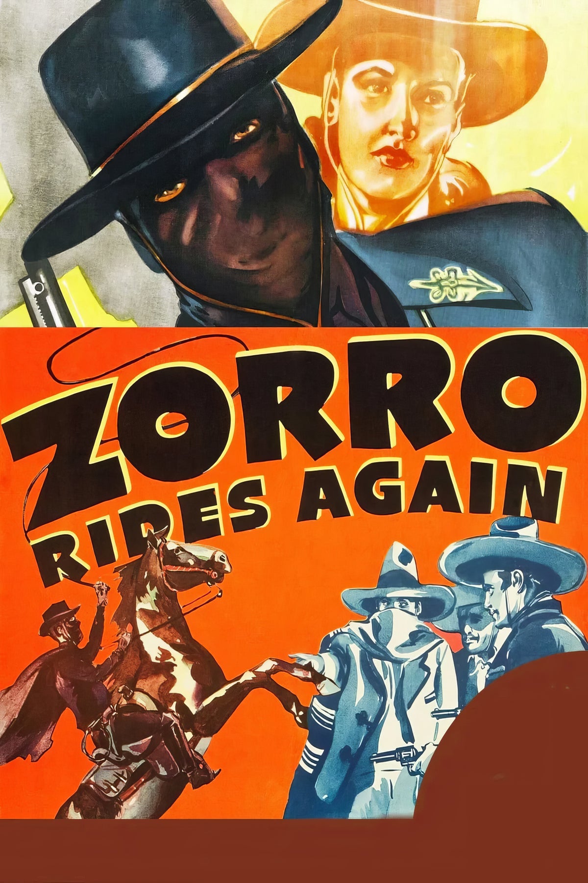 Zorro Rides Again (1937) Film/Movie Premium Waterproof & Tear Resistant Posters