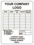 Fire Extinguisher Service Maintenance Labels 120mm x 90mm sticker latex printed