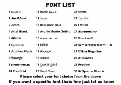 Race Name Stickers For 1/5th scale Radio Controlled Vehicle A4,A5 Available
