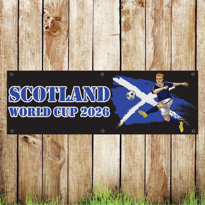 SB3 Scotland World Cup 2026 Banner Indoor/Outdoor Waterproof PVC with Eyelets
