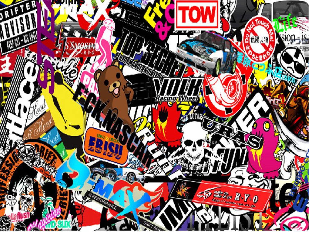 SB01-SB58 sticker bomb sheets for car van motorbike boat phone laptop wall window tablet