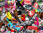 SB01-SB10 sticker bomb sheets for car van motorbike boat phone laptop wall window tablet