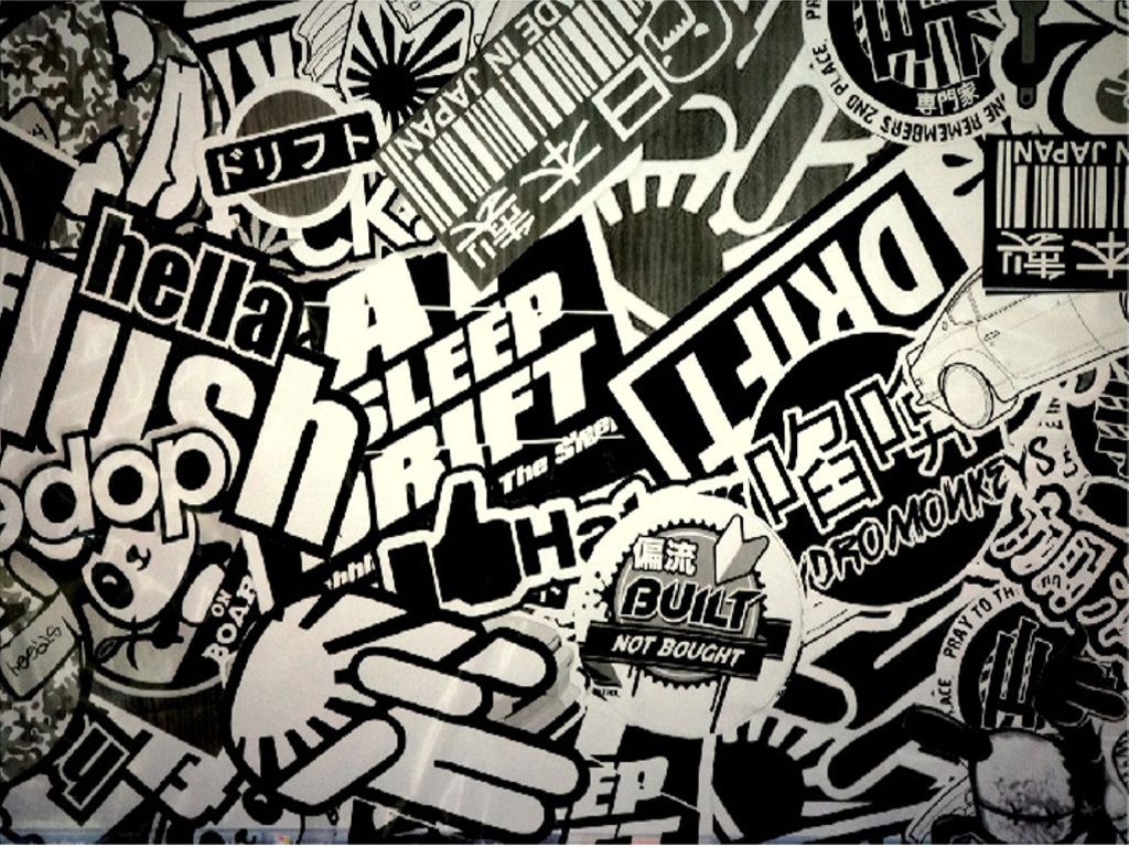 SB01-SB58 sticker bomb sheets for car van motorbike boat phone laptop wall window tablet