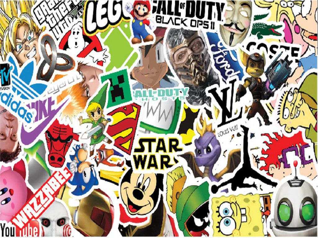 SB01-SB58 sticker bomb sheets for car van motorbike boat phone laptop wall window tablet