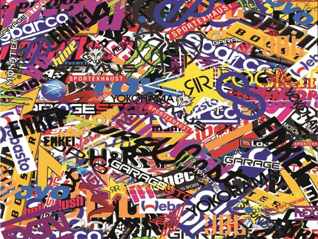 SB01-SB58 sticker bomb sheets for car van motorbike boat phone laptop wall window tablet