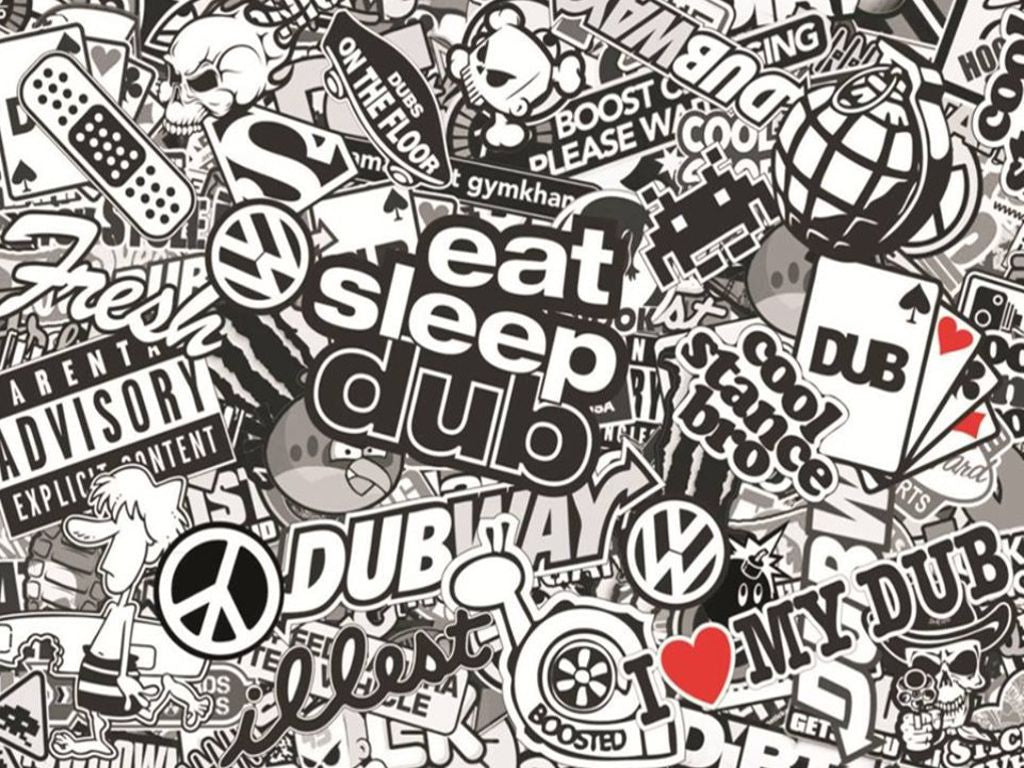 SB01-SB58 sticker bomb sheets for car van motorbike boat phone laptop wall window tablet