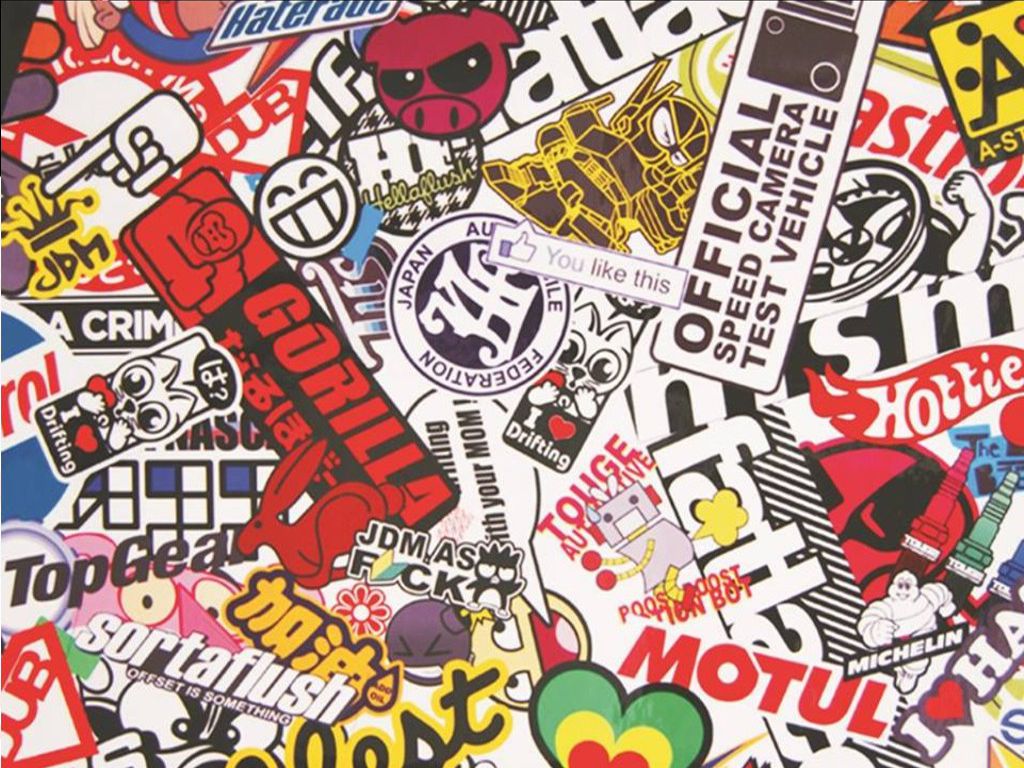 SB01-SB58 sticker bomb sheets for car van motorbike boat phone laptop wall window tablet