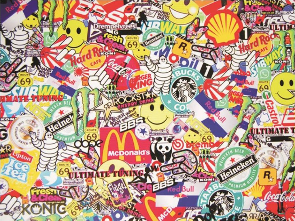 SB01-SB58 sticker bomb sheets for car van motorbike boat phone laptop wall window tablet