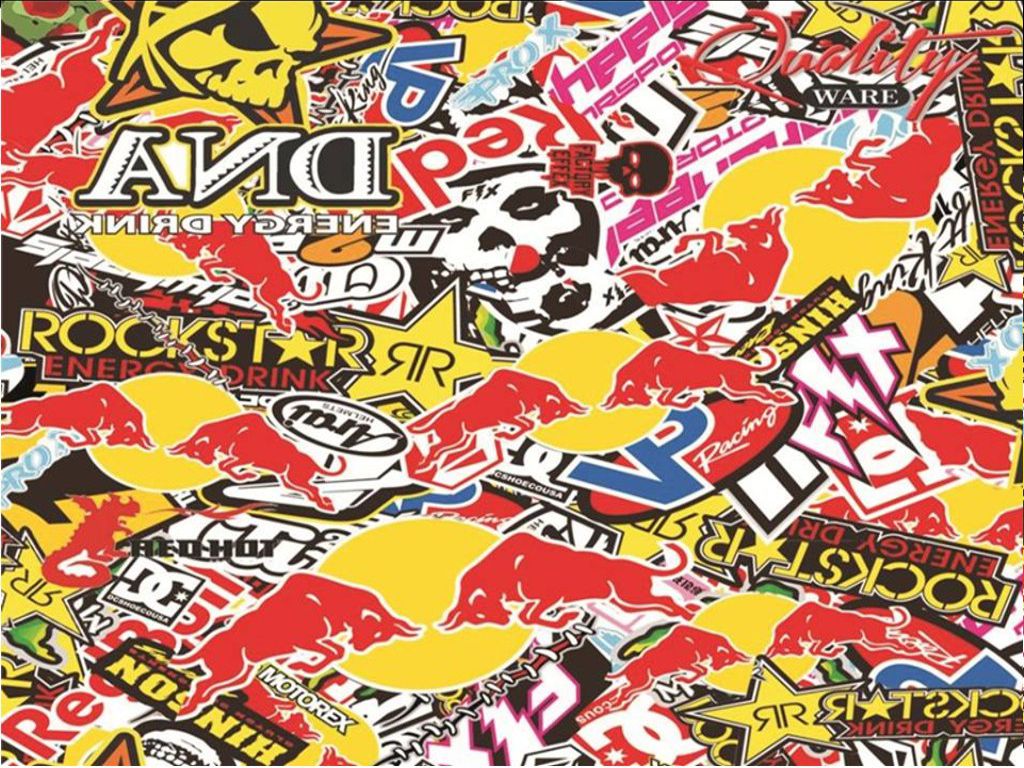 SB01-SB58 sticker bomb sheets for car van motorbike boat phone laptop wall window tablet