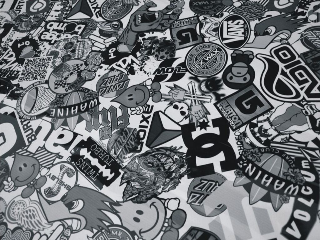 SB01-SB58 sticker bomb sheets for car van motorbike boat phone laptop wall window tablet