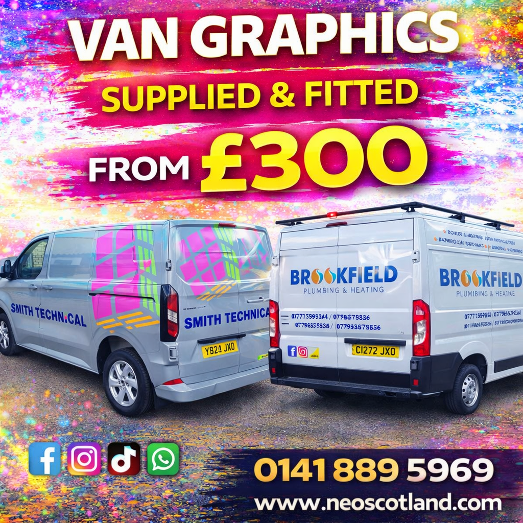 Van Graphics Supplied and Fitted From £300.00