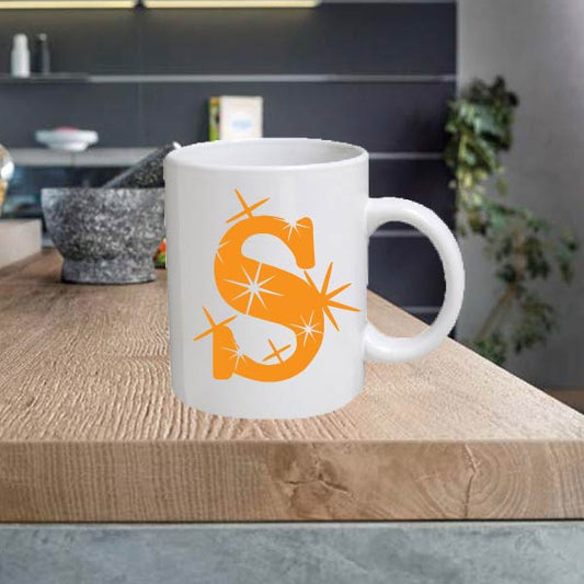ALPHA2 Alphabet 11oz Ceramic printed mug letter funny cup gift tea coffee costa