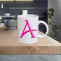 ALPHA3 Alphabet 11oz Ceramic printed mug letter funny cup gift tea coffee costa