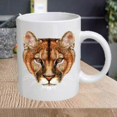 ANIMAL12 Lion 11oz Ceramic printed mug funny cup gift tea coffee costa