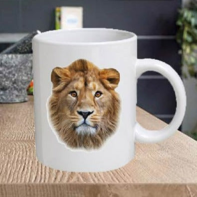 ANIMAL13 Lion 11oz Ceramic printed mug funny cup gift tea coffee costa
