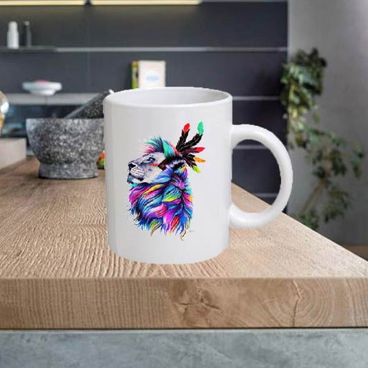 ANIMAL16 Lion 11oz Ceramic printed mug funny cup gift tea coffee costa
