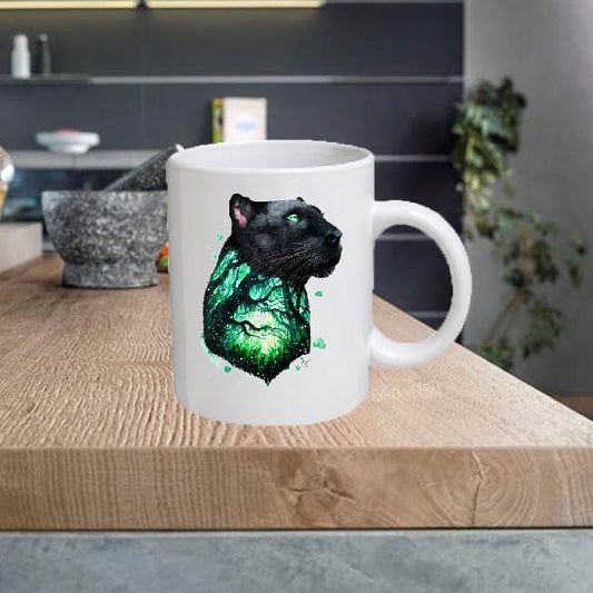ANIMAL18 Black Cat Lynx 11oz Ceramic printed mug funny cup gift tea coffee costa