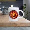 ANIMAL04 Lion Fire 11oz Ceramic printed mug funny cup gift tea coffee costa