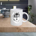 ANIMAL07 Wolf 11oz Ceramic printed mug funny cup gift tea coffee costa
