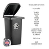 BIN02 Wheelie Bin x4 Number Rubbish Garbage Custom Stickers 150mm x 150m