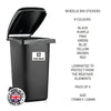 BIN03 Wheelie Bin x4 Custom Number and Street Name Stickers 170mm x 120m