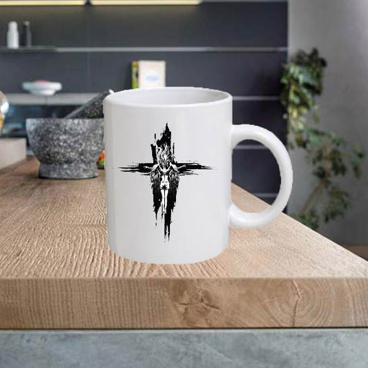 BW01 Black and White 11oz Ceramic printed mug funny cup gift tea coffee costa